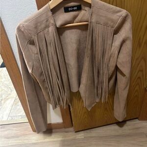 DO+BE Tan Fringe Jacket